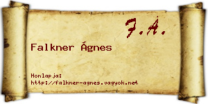 Falkner Ágnes névjegykártya